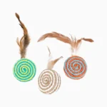 Disco De Madera Con Pluma Para Gato